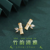 ZFSILVER S925 Silver Hetian Jade Zircon Earrings