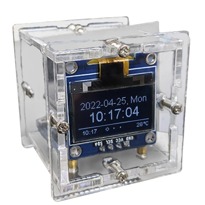 DIY Mini Clock Kit OLED Display Soldering Project
