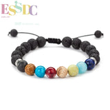 8mm Amazonite Lapis Lazuli 7 Chakra Bracelet
