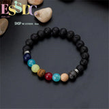 8mm Amazonite Lapis Lazuli 7 Chakra Bracelet