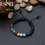 8mm Amazonite Lapis Lazuli 7 Chakra Bracelet