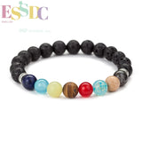 8mm Amazonite Lapis Lazuli 7 Chakra Bracelet