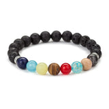 8mm Amazonite Lapis Lazuli 7 Chakra Bracelet