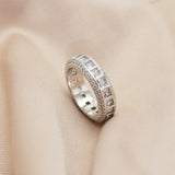 Vintage Gold/Silver Finger Rings for Women Men Eternity Couple Rings