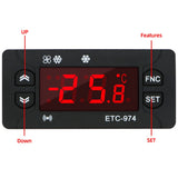ETC-974 Digital Temperature Controller Microcomputer Thermostats