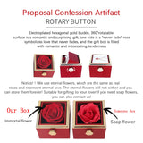 Eternal Rose Box - Engraved Necklace & Real Rose Flower Heart