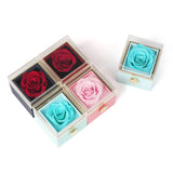 Eternal Rose Box - Engraved Necklace & Real Rose Flower Heart