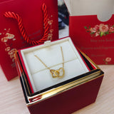 Eternal Rose Box - Engraved Necklace & Real Rose Flower Heart