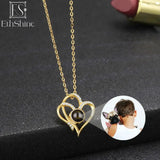 925 Silver Photo Necklace Heart Pendant Memorial Gift For Women