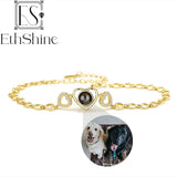 ETHSHINE 925 Silver Personalized Photo Bracelet Pendant