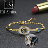 ETHSHINE 925 Silver Personalized Photo Bracelet Pendant