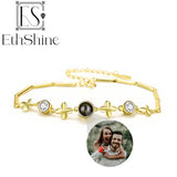 ETHSHINE 925 Silver Personalized Photo Bracelet Pendant