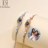 925 Silver Personalized Projection Photo Bracelet for Women