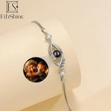 925 Silver Personalized Projection Photo Bracelet for Women