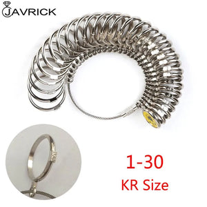 Ring Sizer Measure Gauge Jewelry Measuring Tool Metal Finger Size