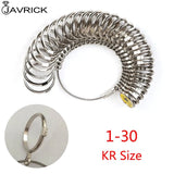 Ring Sizer Measure Gauge Jewelry Measuring Tool Metal Finger Size
