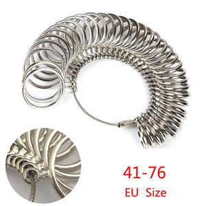 Ring Sizer Measure Gauge Jewelry Measuring Tool Metal Finger Size