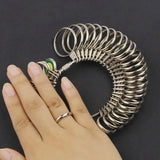 Metal Ring Sizer Measure Gauge Jewelry Measuring Tool Rings Size