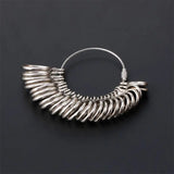 Ring Sizer Measure Gauge Jewelry Measuring Tool Metal Finger Size