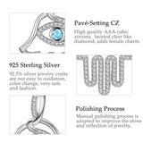 925 Silver Hamsa Hand & Evil Eye CZ Pendant Necklace Good Luck Charm