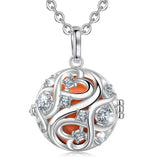 Crystal Cage Harmony Ball Musical Pendant Necklace