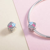 925 Silver Beach Umbrellas & Rest Beds Charm for Bracelet Necklace