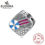 925 Silver Beach Umbrellas & Rest Beds Charm for Bracelet Necklace