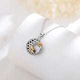 925 Silver Bee Honeycomb Photo Frame Locket Necklace Memorial Jewelry