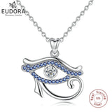 925 Silver Eye Of Horus Necklace Luck Eye Jewelry Gift D341