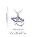925 Silver Eye Of Horus Necklace Luck Eye Jewelry Gift D341