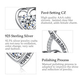 925 Silver CZ Heart Pendant Necklace for Wife D352