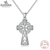 Vintage Sterling Silver Celtics Cross Pendant Necklace