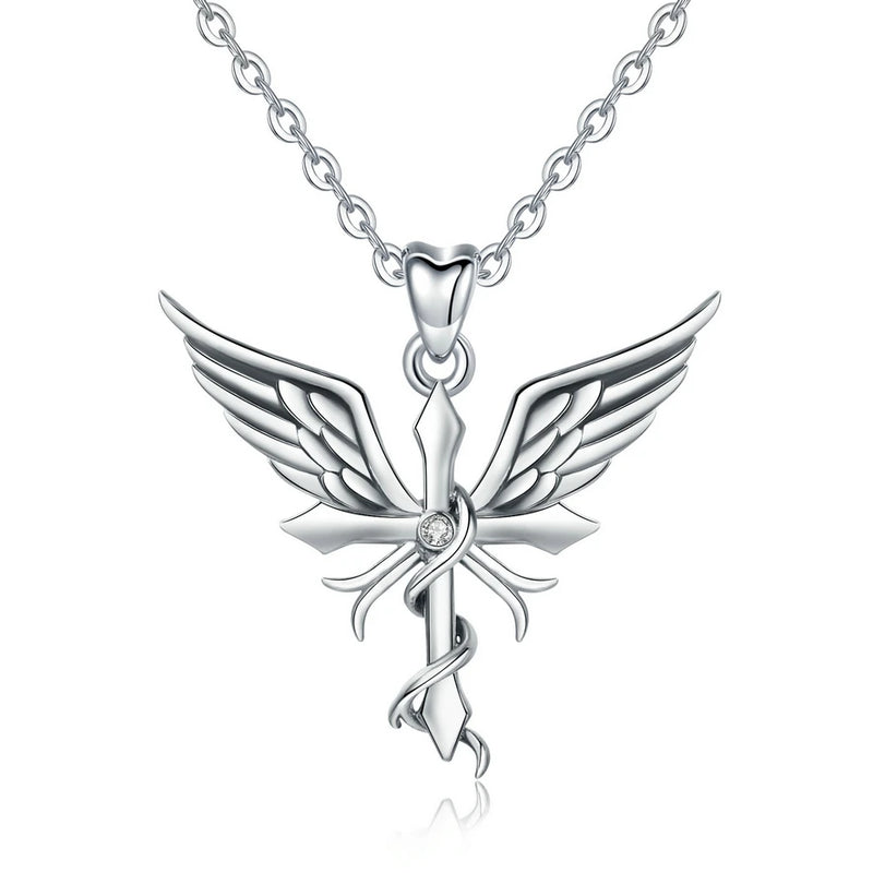 925 Silver Cross Pendant Necklace with Box, Fine Jewelry for Women Man