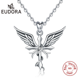 925 Silver Cross Pendant Necklace with Box, Fine Jewelry for Women Man