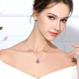 925 Silver Evil Eye Hamsa Pendant Necklace CZ Hand with 18" Chain KSYD069