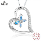 925 Silver Butterfly Pendant Necklace for Women D564