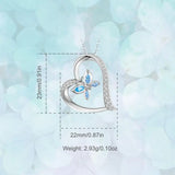 925 Silver Butterfly Pendant Necklace for Women D564