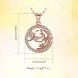 Sterling Silver Dragonfly Crystal Pendant Necklace
