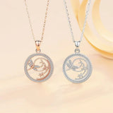 Sterling Silver Dragonfly Crystal Pendant Necklace