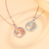Sterling Silver Dragonfly Crystal Pendant Necklace