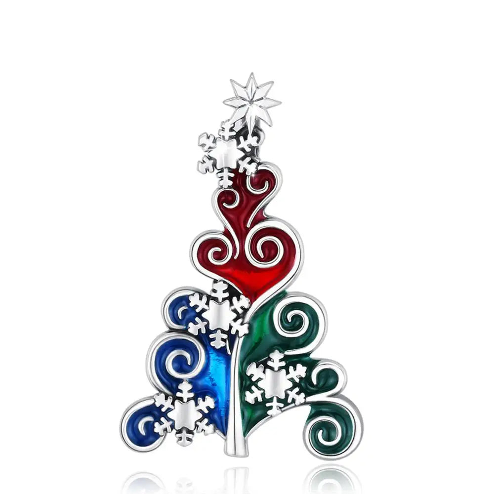 925 Silver Christmas Tree Pendant Necklace Xmas Gift
