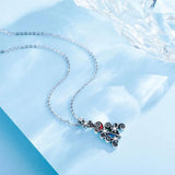 925 Silver Christmas Tree Pendant Necklace Xmas Gift