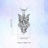 925 Silver Owl Pendant Necklace with CZ Crystal Jewelry