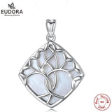 925 Silver Tree Of Life Pendant Mother of Pearl Shell Necklace