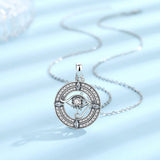 925 Silver Evil Eye Pendant Necklace Crystal Lucky Charm