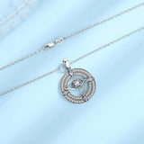 925 Silver Evil Eye Pendant Necklace Crystal Lucky Charm
