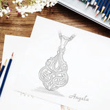 925 Silver Women Pendant Necklace Irish Celtic Knot Luck Necklace