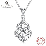 925 Silver Women Pendant Necklace Irish Celtic Knot Luck Necklace