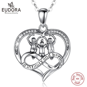 925 Sterling Three Sisters Forever Love Pendant Necklace For Soul sister