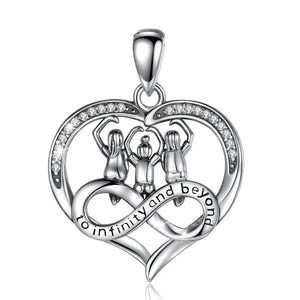 925 Sterling Three Sisters Forever Love Pendant Necklace For Soul sister